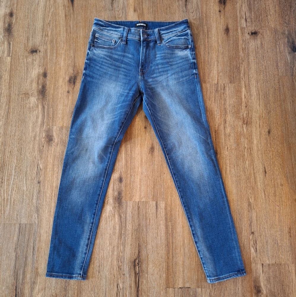 Express Jeans Mens 29x32 Blue Athletic Skinny Ultra Hyper Stretch Manly Bin1111